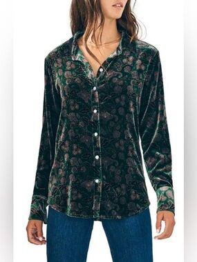 Faherty Velvet Floral Shirt